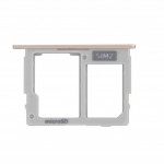 Трей (держатель) карты сим и памяти Samsung J730F Galaxy J7 2017/  J530F J5 2017, Silver, оригинал (GH64-06280B)