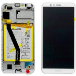 Дисплей Huawei Y6 Prime 2018 (ATU-L31), White | в сборе с сенсорным экраном (тачскрин) и рамкой, оригинал (02351WLK)