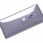 Задняя часть корпуса в сборе с кнопками громкости, камеры и включения, линзой камеры, сенсором пальца, NFC, Silver SONY Xperia XZ2 H8266, оригинал (1313-1207)