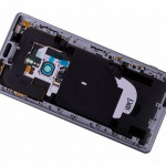 Задняя часть корпуса в сборе с кнопками громкости, камеры и включения, линзой камеры, сенсором пальца, NFC, Silver SONY Xperia XZ2 H8266, оригинал (1313-1207)