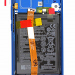 Дисплей Honor 10 (COL-L29), Blue | в сборе с сенсорным экраном (тачскрин), батареей, датчиком отпечатка и динамиком голосовым, оригинал (02351XBP)