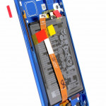 Дисплей Honor 10 (COL-L29), Blue | в сборе с сенсорным экраном (тачскрин), батареей, датчиком отпечатка и динамиком голосовым, оригинал (02351XBP)