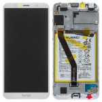 Дисплей Honor 7C (AUM-L41)/  7A Pro (AUM-L29), White | в сборе с сенсорным экраном (тачскрин), рамкой и аккумуляторной батареей (02351WER)