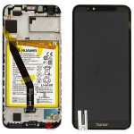 Дисплей Honor 7C (AUM-L41)/  7A Pro (AUM-L29), Black | в сборе с сенсорным экраном (тачскрин), рамкой и аккумуляторной батареей, оригинал (02351WDU)