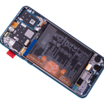 Дисплей с передней панелью, с сенсором и аккумуляторной батареей Peacock Blue Huawei P30 Lite (MAR-L21/ LX1A), оригинал (02352RQA)