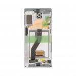 Дисплей Samsung N975 Galaxy Note 10 Plus, белый, с сенсорным экраном, с рамкой, aura white, оригинал (GH82-20838B)