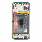 Дисплей Huawei P40 lite  (JNY-LX1), Crush Green | в сборе с сенсором (тачскрин), аккумулятором, динамиком, вибро и сканером отпечатка пальца, оригинал (02353KGA)