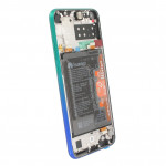 Дисплей Huawei P40 lite E (ART-L29), Aurora Blue | в сборе с сенсором (тачскрин), аккумулятором, динамиком, вибро, оригинал (02353FMX)