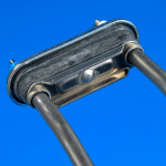 Нагревательный элемент загнутый для стиральной машины 1950w (без отверстия) C00273279, оригинал (C00273279)