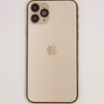 Задняя панель корпуса Apple iPhone 11 Pro, Gold, в сборе с боковыми кнопками, разъёмом зарядки и шлейфами, оригинал