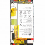 Дисплей с сенсорной панелью, батареей и рамкой, Grey Huawei P8 (GRA L09), оригинал (02350GRW)
