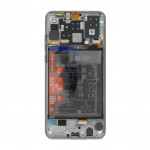 Дисплей с передней панелью, с сенсором и аккумуляторной батареей Pearl White Huawei P30 Lite new edition 2020 (MAR-LX1B/  MAR-L21BX/  MAR-LX1M), оригинал (02352PJN)