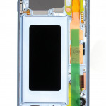 Дисплей Samsung G973 Galaxy S10, Blue, с сенсорным экраном, с рамкой, оригинал (GH82-18850C)