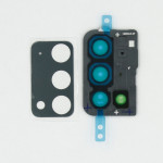 Стекло камеры с рамкой в комплекте Samsung N980 Galaxy Note 20, черное, оригинал