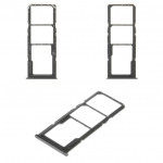 Держатель SIM-карты Samsung A507F /  DS Galaxy A50s,  черный