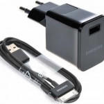 Зарядное устройство Samsung TAB P1000 2in1 2.2A + переходник + кабель s30 pin черный