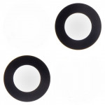 Стекло камеры Apple iPhone 14 Plus, черное, без рамки, комплект 2 шт.