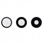 Стекло камеры Apple iPhone 14 Pro, черное, без рамки, комплект 3 шт.