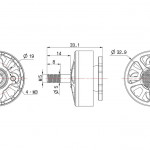 Мотор BrotherHobby Avenger 2806.5 1350KV, оригинал