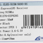 Приемник BAYCK Express LRS 915MHz Nano ELRS (ELRS-915M-NANO-RX), оригинал