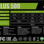 Блок питания Aerocool VX Plus 500 (500W), Black, оригинал