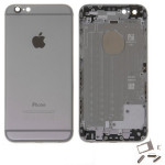 Корпус Apple iPhone 6 (A1586), Grey, с держателем SIM-карты, с боковыми кнопками