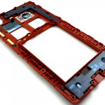 Корпус HTC Desire 600 dual (606w) средняя часть со стеклом камеры Red, оригинал (74H02486-01M)