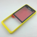 Корпус Nokia Asha 301 Dual лицевая панель Yellow, оригинал (02500N5)