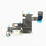 Плоский кабель Apple iPhone A1549/ A1586 (6) разъёма зарядки и гарнитуры (White) (6FlexJackWhite)