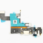 Плоский кабель Apple iPhone A1549/ A1586 (6) разъёма зарядки и гарнитуры (White) (6FlexJackWhite)