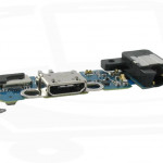 Разъём системный Samsung G920FD Galaxy S6 Duos/  G920F SS в сборе на шлейфе с микрофоном Black (GH96-08275A)